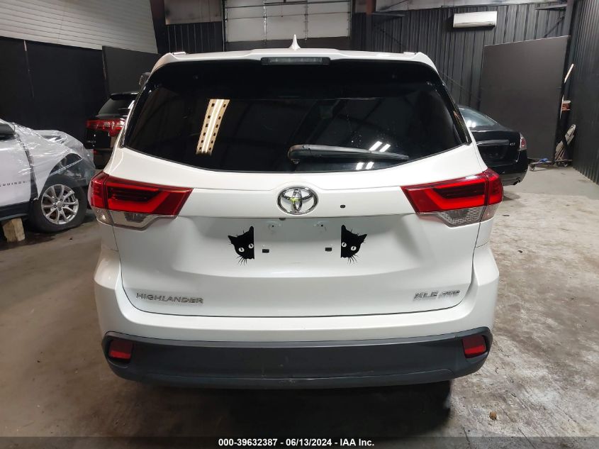 2018 Toyota Highlander Xle VIN: 5TDJZRFH9JS908618 Lot: 39632387