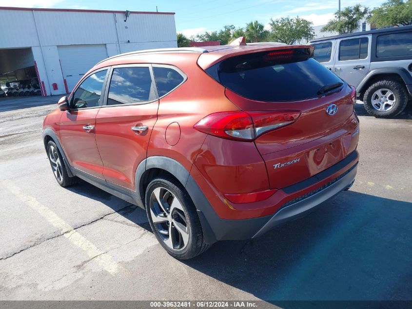 2016 Hyundai Tucson Limited VIN: KM8J33A20GU119288 Lot: 39632481