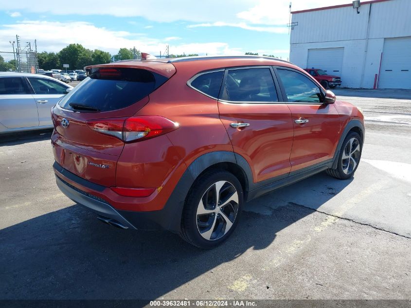 2016 Hyundai Tucson Limited VIN: KM8J33A20GU119288 Lot: 39632481