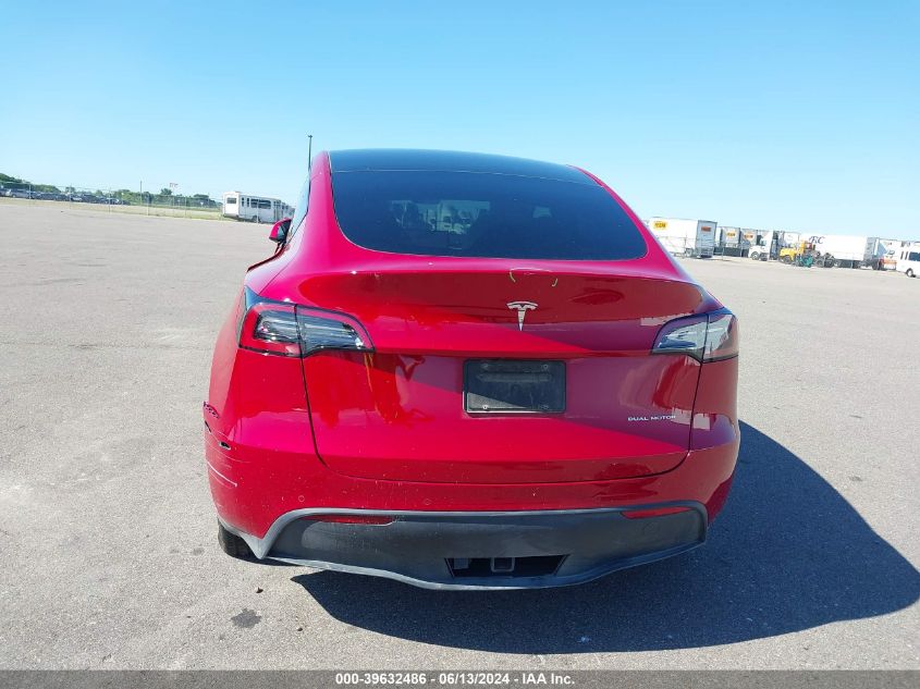 2022 Tesla Model Y Long Range Dual Motor All-Wheel Drive VIN: 7SAYGDEE5NF390938 Lot: 39632486