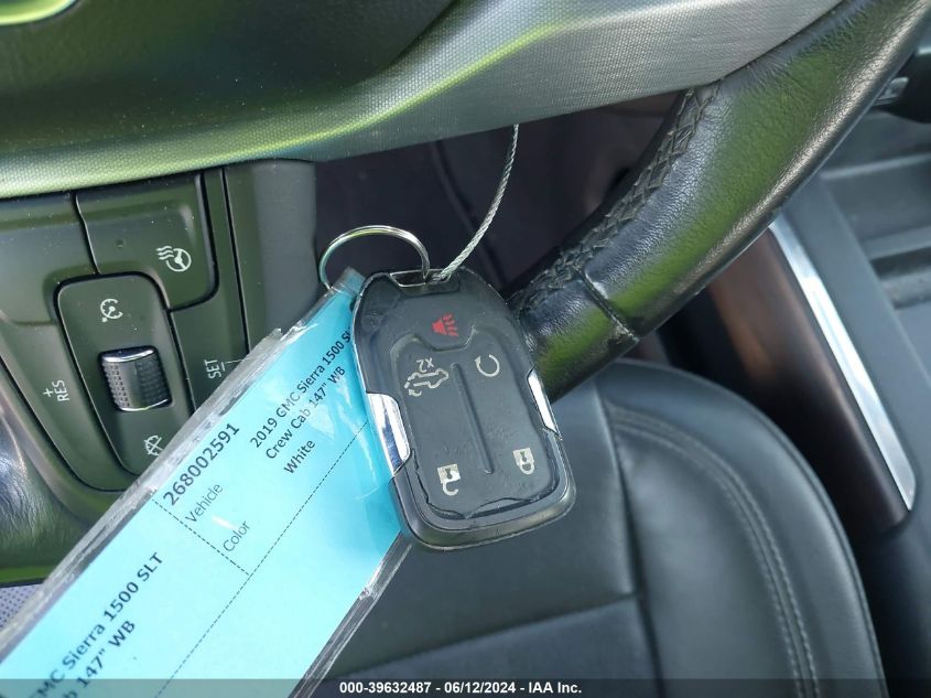 2019 GMC Sierra 1500 Slt VIN: 3GTP8DED1KG274087 Lot: 39632487