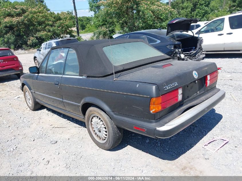 1989 BMW 325 I Automatic VIN: WBABB2305K8862531 Lot: 39632614