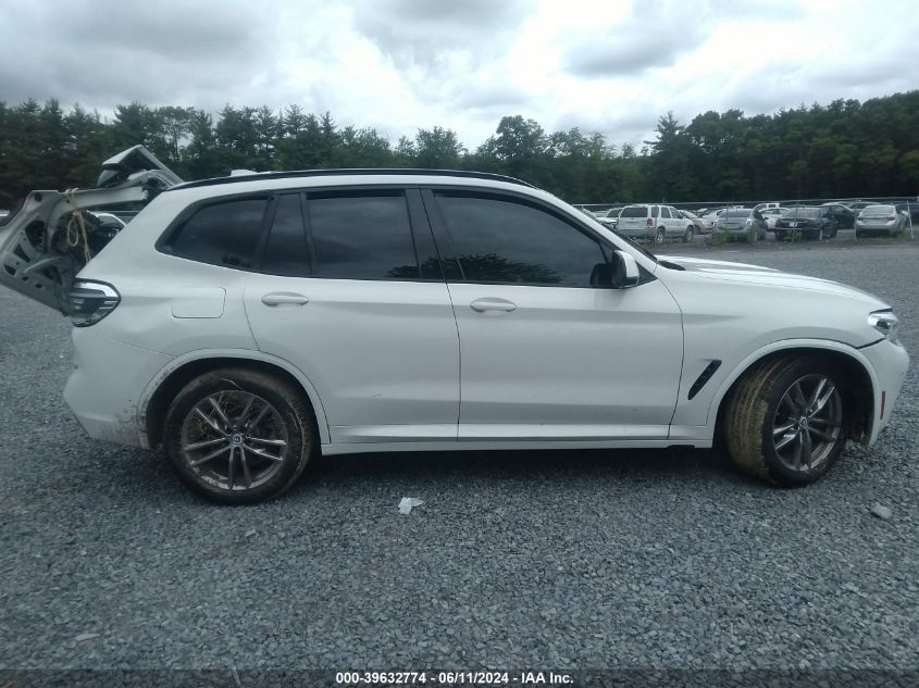 2021 BMW X3 xDrive30I VIN: 5UXTY5C07M9E37611 Lot: 39632774