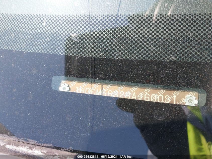 2006 Honda Accord 2.4 Se VIN: 1HGCM56326A160031 Lot: 39632814