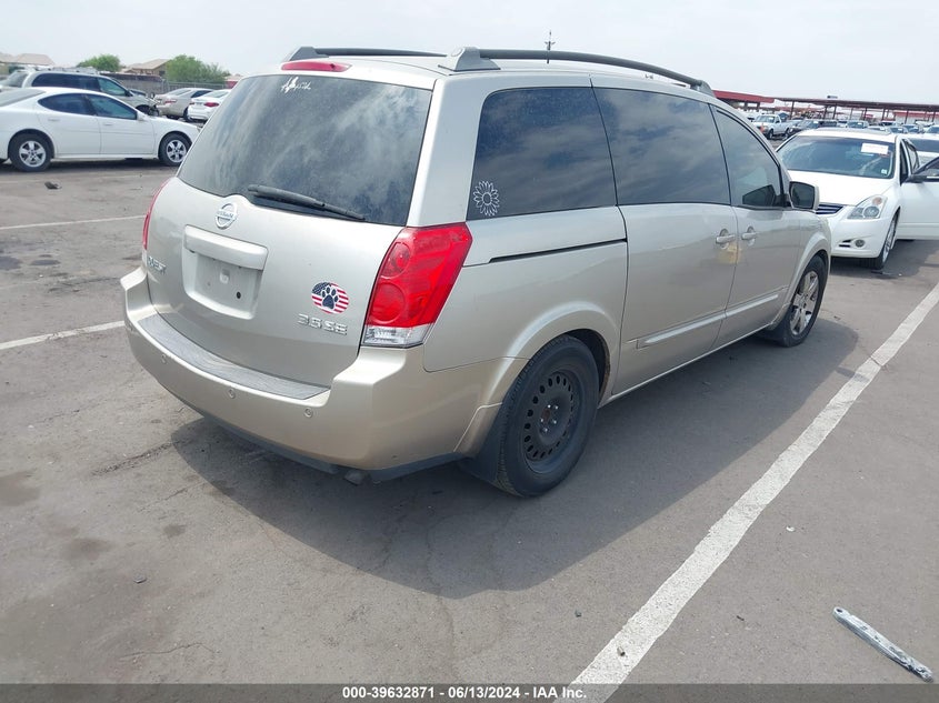 2006 Nissan Quest 3.5 Se VIN: 5N1BV28U86N110735 Lot: 39632871