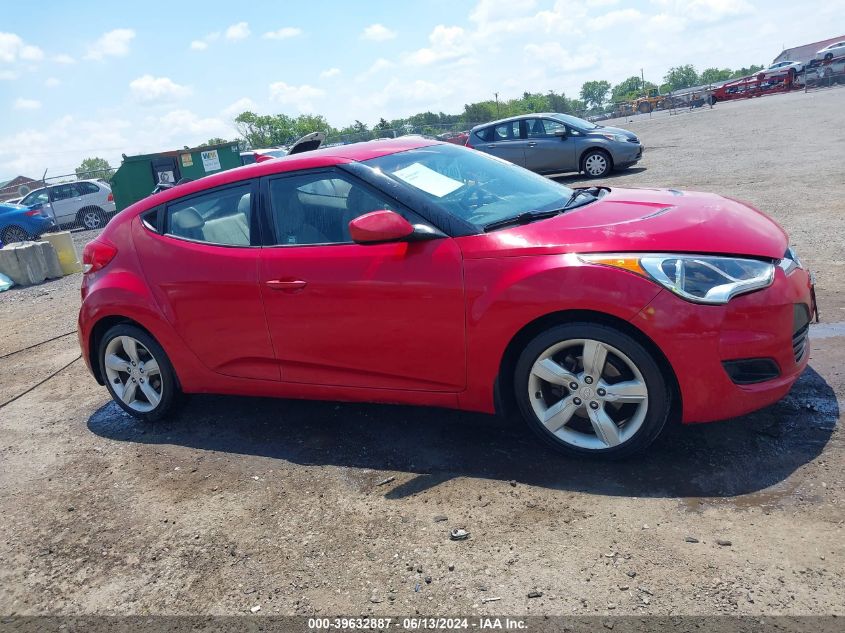 2012 Hyundai Veloster Base W/Gray VIN: KMHTC6AD0CU039950 Lot: 39632887