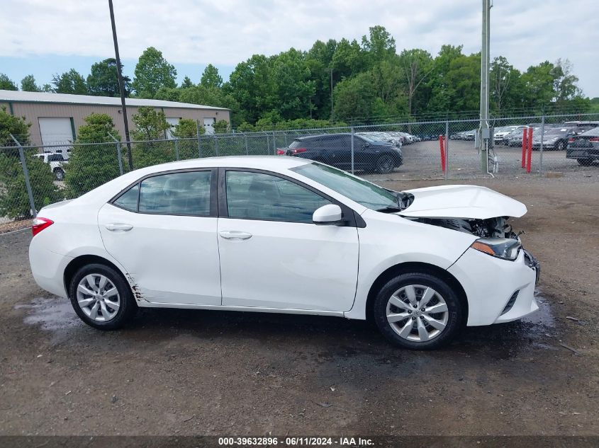 2016 Toyota Corolla Le VIN: 5YFBURHE6GP503694 Lot: 39632896