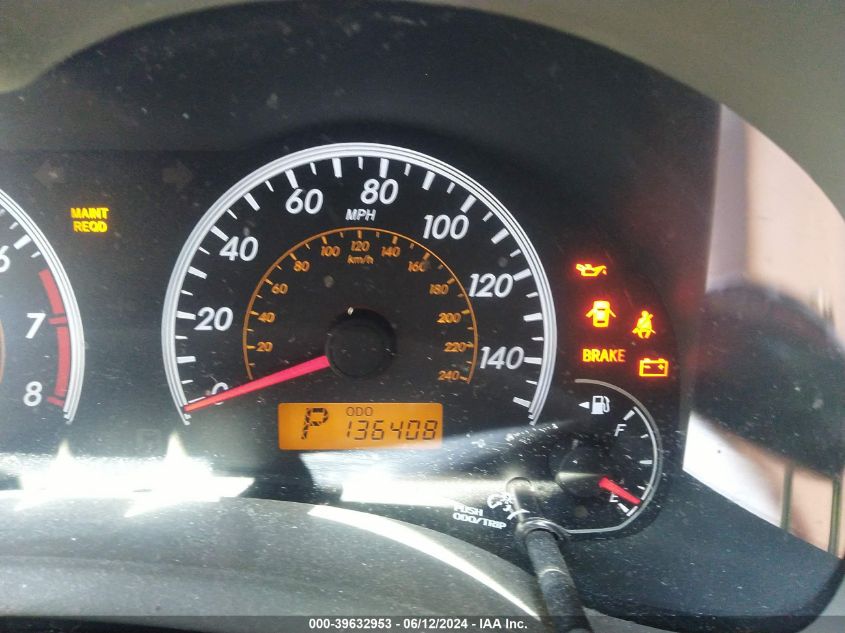 2009 Toyota Corolla Xle VIN: 1NXBU40EX9Z002341 Lot: 39632953