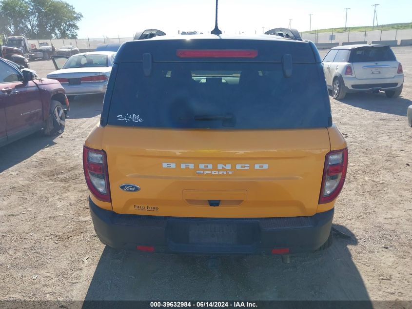 2022 Ford Bronco Sport Badlands VIN: 3FMCR9D94NRE11064 Lot: 39632984