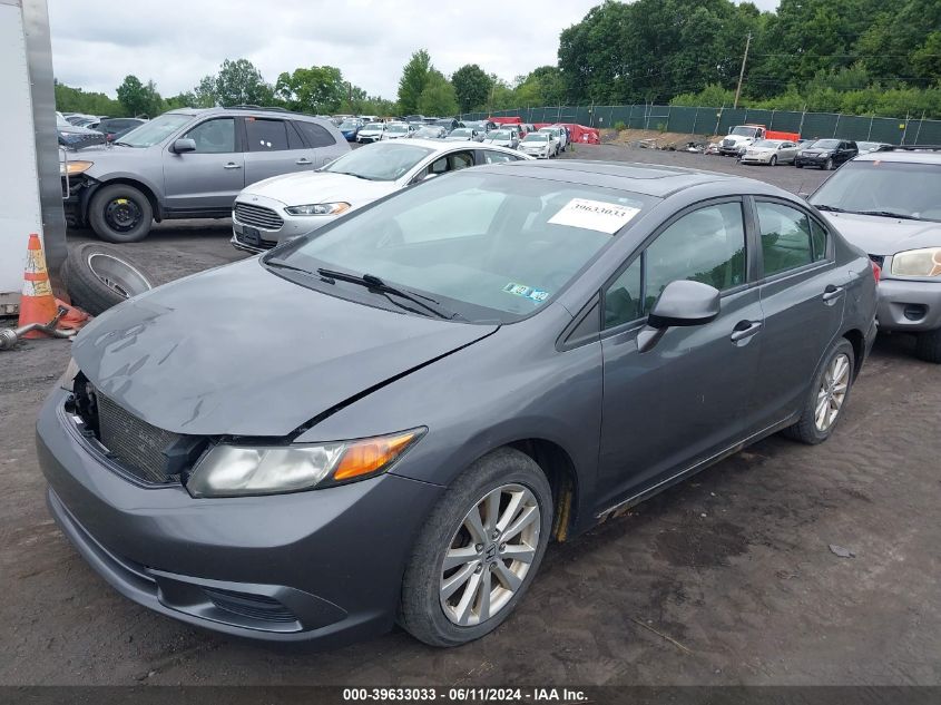 2012 Honda Civic Ex-L VIN: 19XFB2F9XCE31H340 Lot: 39633033