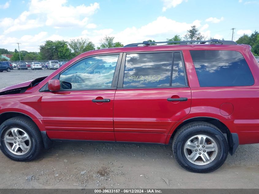 2004 Honda Pilot Ex-L VIN: 5FNYF185X4B006600 Lot: 39633157