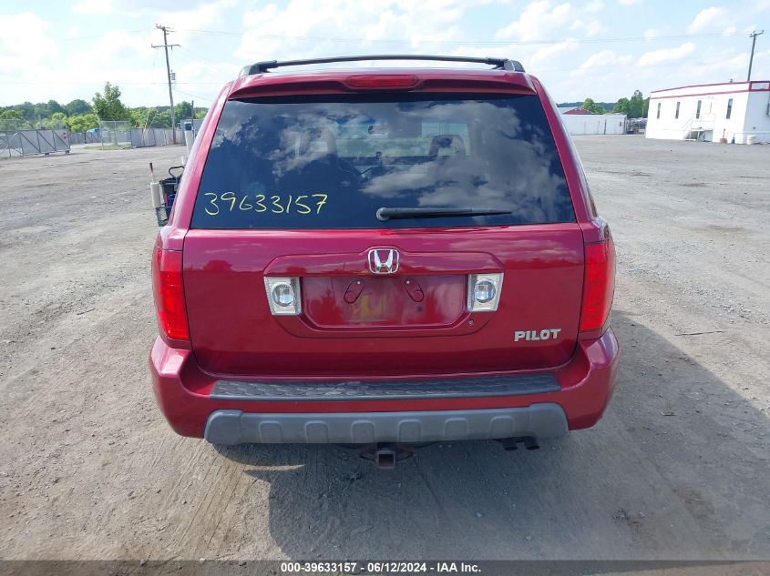 2004 Honda Pilot Ex-L VIN: 5FNYF185X4B006600 Lot: 39633157