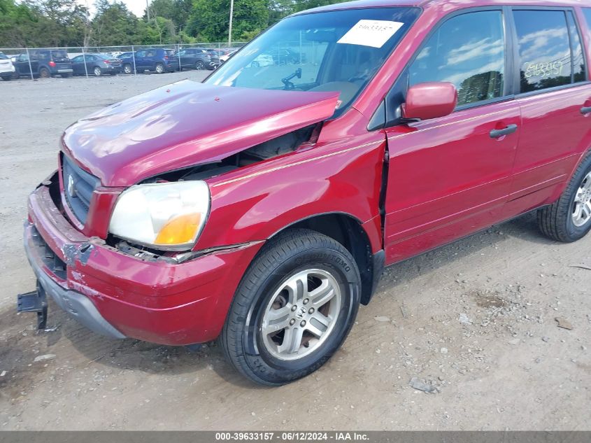 2004 Honda Pilot Ex-L VIN: 5FNYF185X4B006600 Lot: 39633157