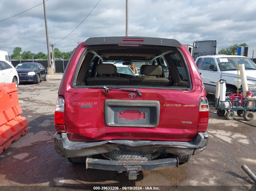 1999 Toyota 4Runner Limited V6 VIN: JT3HN87R7X9020487 Lot: 39633206