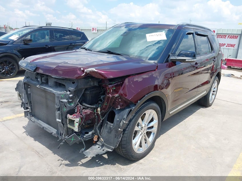 VIN 1FM5K7D87JGA41593 2018 FORD EXPLORER XLT