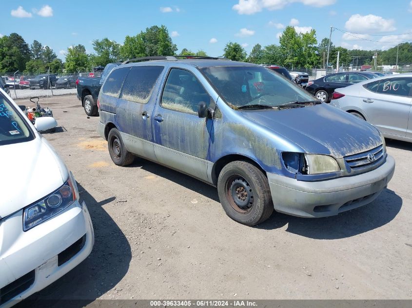 2001 Toyota Sienna Le VIN: 4T3ZF13C01U355037 Lot: 39633405