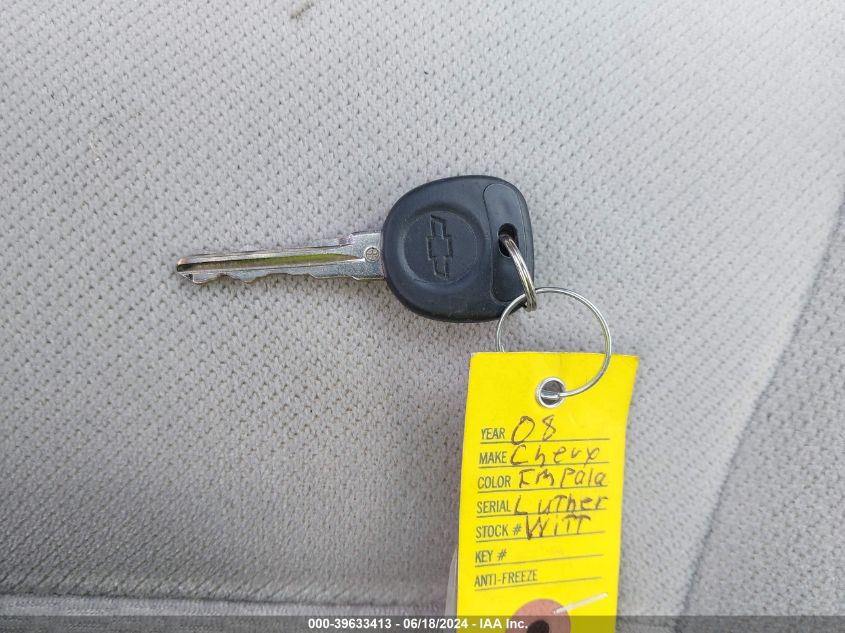 2008 Chevrolet Impala Lt VIN: 2G1WT58K989209428 Lot: 39633413