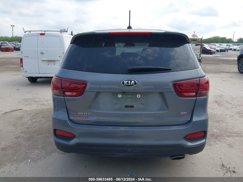 2020 Kia Sorento 2.4L L VIN: 5XYPG4A3XLG699078 Lot: 39633485