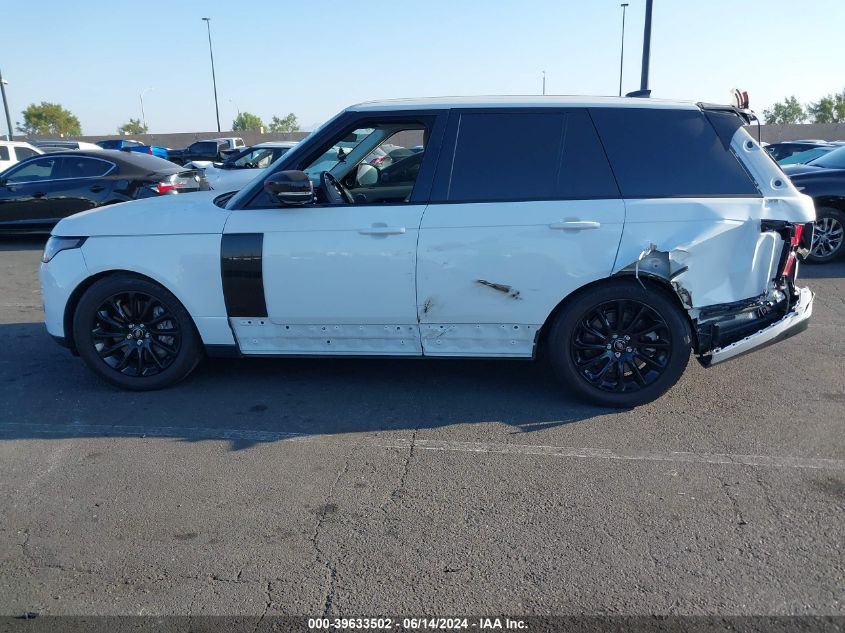 2018 Land Rover Range Rover 3.0L V6 Supercharged Hse VIN: SALGS2SV3JA510554 Lot: 39633502