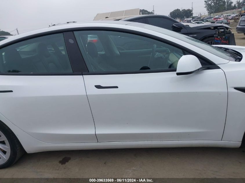 2021 Tesla Model 3 Standard Range Plus Rear-Wheel Drive VIN: 5YJ3E1EA7MF078871 Lot: 39633569