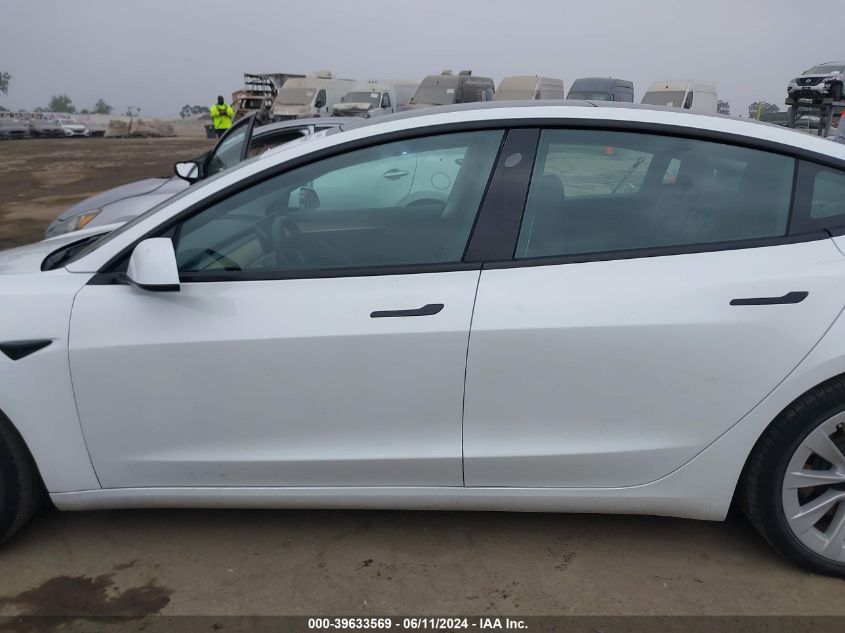 2021 Tesla Model 3 Standard Range Plus Rear-Wheel Drive VIN: 5YJ3E1EA7MF078871 Lot: 39633569