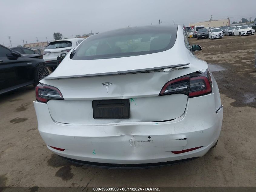 2021 Tesla Model 3 Standard Range Plus Rear-Wheel Drive VIN: 5YJ3E1EA7MF078871 Lot: 39633569