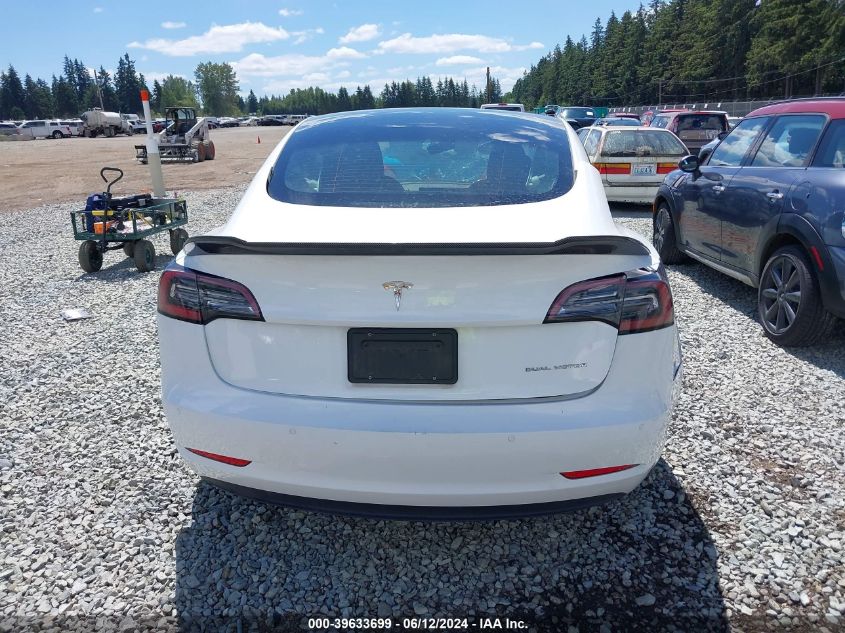 2022 Tesla Model 3 Long Range Dual Motor All-Wheel Drive VIN: 5YJ3E1EB4NF122562 Lot: 39633699