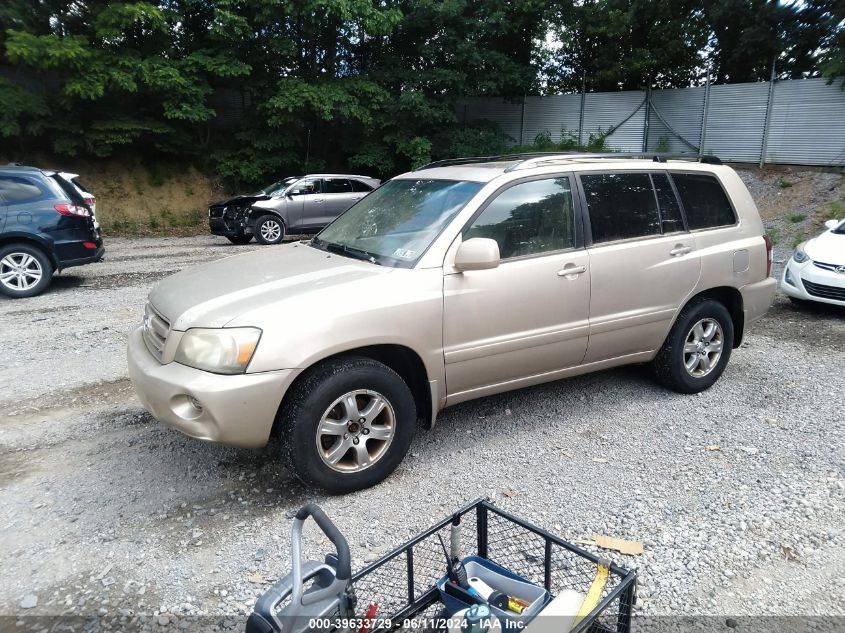 2006 Toyota Highlander V6 VIN: JTEDP21A760125890 Lot: 39633729