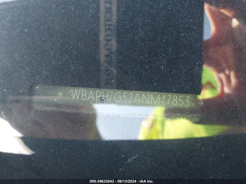 2010 BMW 328I VIN: WBAPH7G52ANM47853 Lot: 39633843