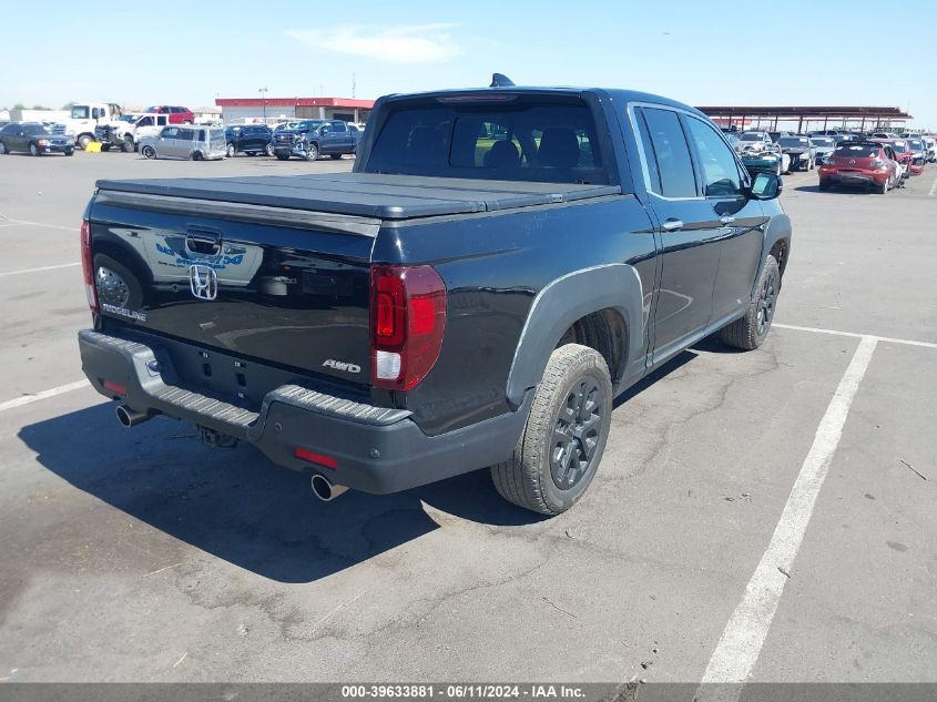 2022 Honda Ridgeline Rtl-E VIN: 5FPYK3F75NB038777 Lot: 39633881