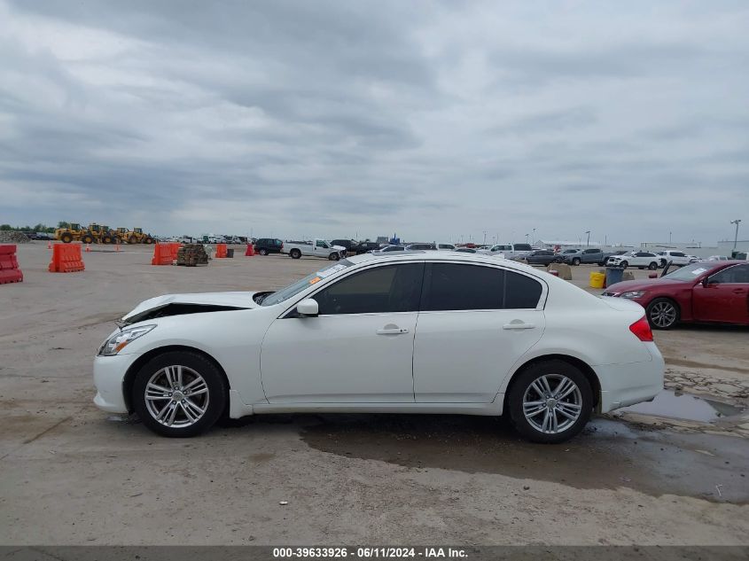 2013 Infiniti G37X VIN: JN1CV6AR9DM355295 Lot: 39633926