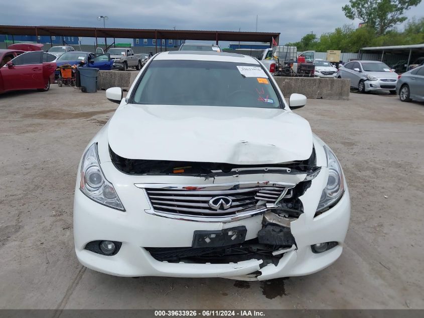 2013 Infiniti G37X VIN: JN1CV6AR9DM355295 Lot: 39633926