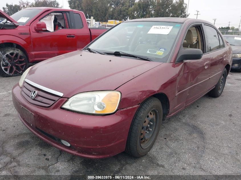 2003 Honda Civic Ex VIN: 2HGES26703H523410 Lot: 39633975