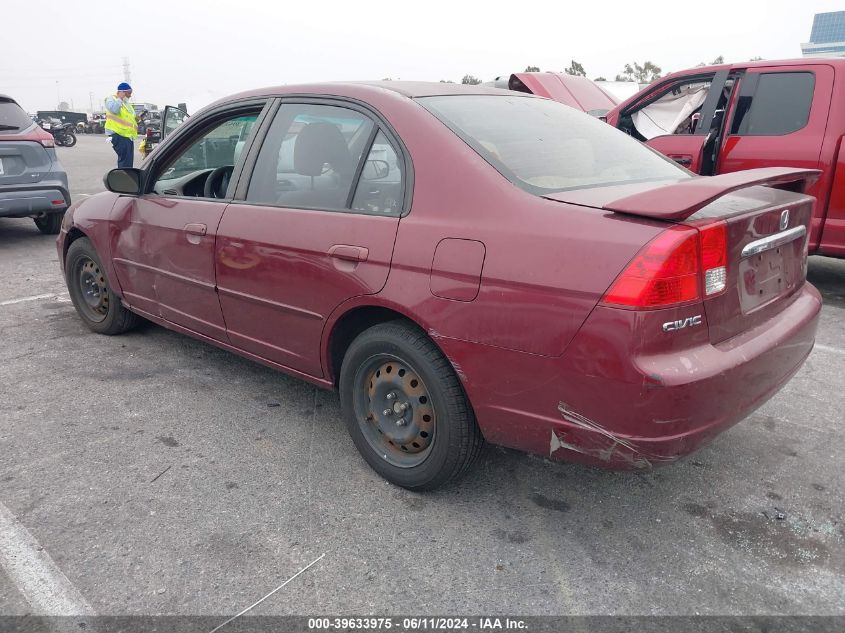 2003 Honda Civic Ex VIN: 2HGES26703H523410 Lot: 39633975