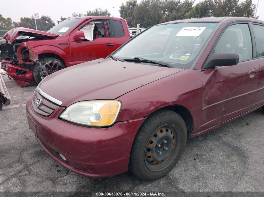 2003 Honda Civic Ex VIN: 2HGES26703H523410 Lot: 39633975