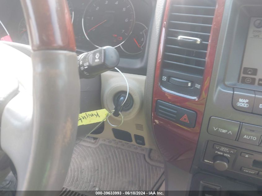 2009 Lexus Gx 470 VIN: JTJBT20X990172644 Lot: 39633993