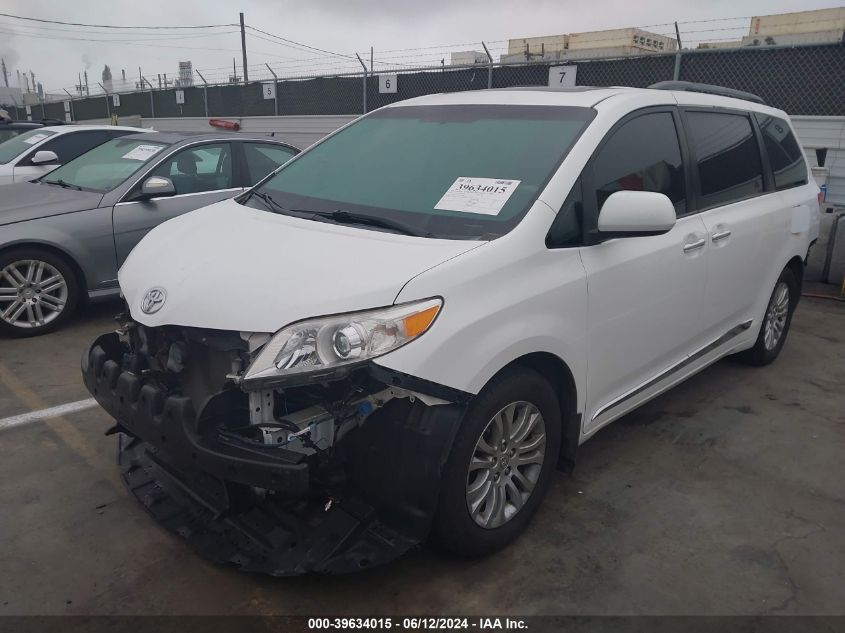 2013 Toyota Sienna Xle V6 8 Passenger VIN: 5TDYK3DCSCS382785 Lot: 39634015