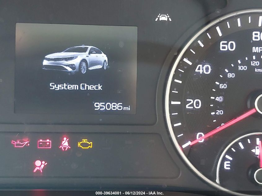 2019 Kia Optima Lx VIN: 5XXGT4L35KG324503 Lot: 39634081