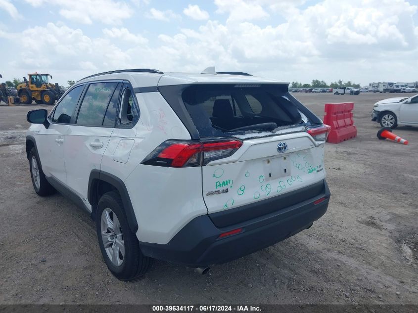 2021 Toyota Rav4 Hybrid Le VIN: JTMLWRFV3MD130100 Lot: 39634117