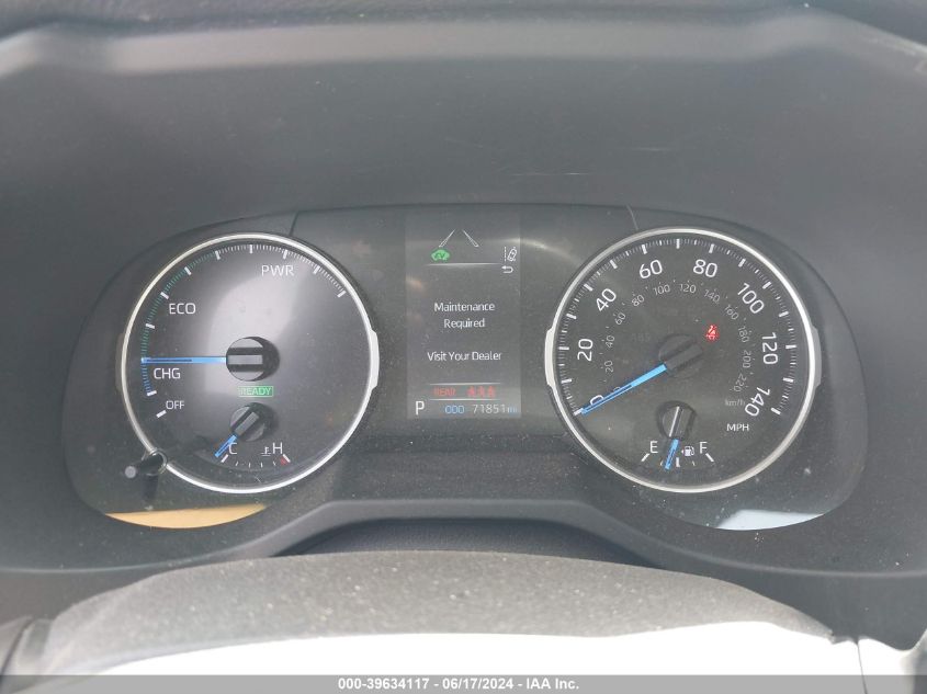 2021 Toyota Rav4 Hybrid Le VIN: JTMLWRFV3MD130100 Lot: 39634117