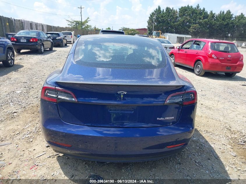 2022 Tesla Model 3 Performance Dual Motor All-Wheel Drive VIN: 5YJ3E1EC4NF330840 Lot: 39634190