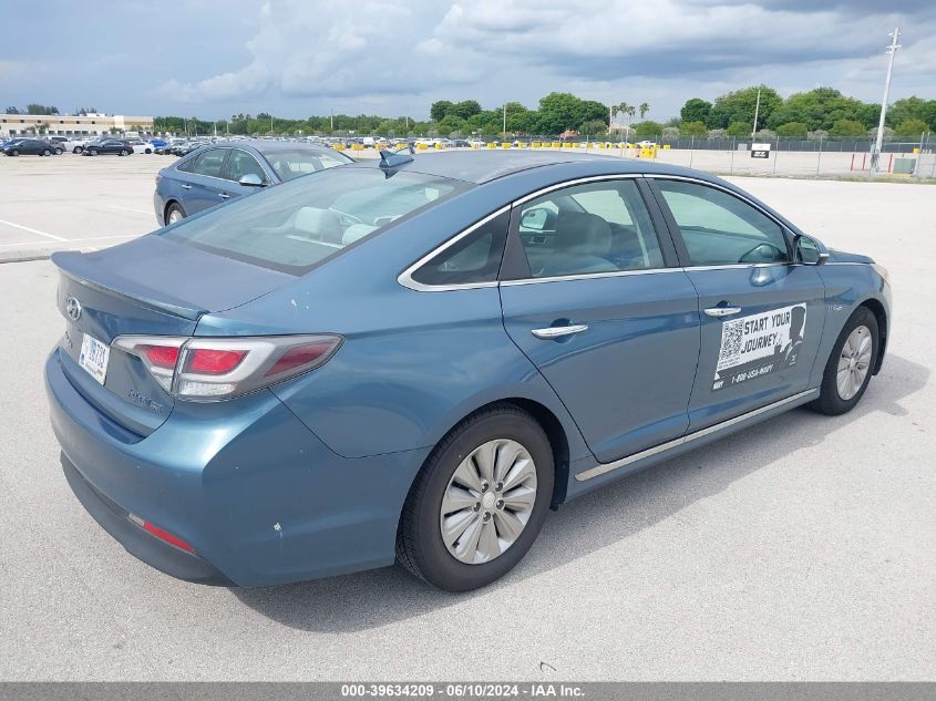 2016 Hyundai Sonata Hybrid Se VIN: KMHE24L1XGA038640 Lot: 39634209