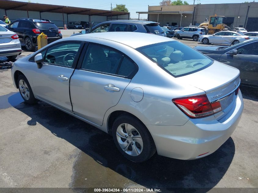 2013 Honda Civic Lx VIN: 19XFB2F54DE264368 Lot: 39634284