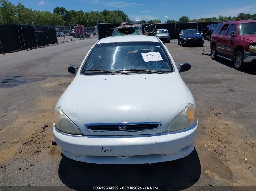 2002 Kia Rio VIN: KNADC123626158085 Lot: 39634299