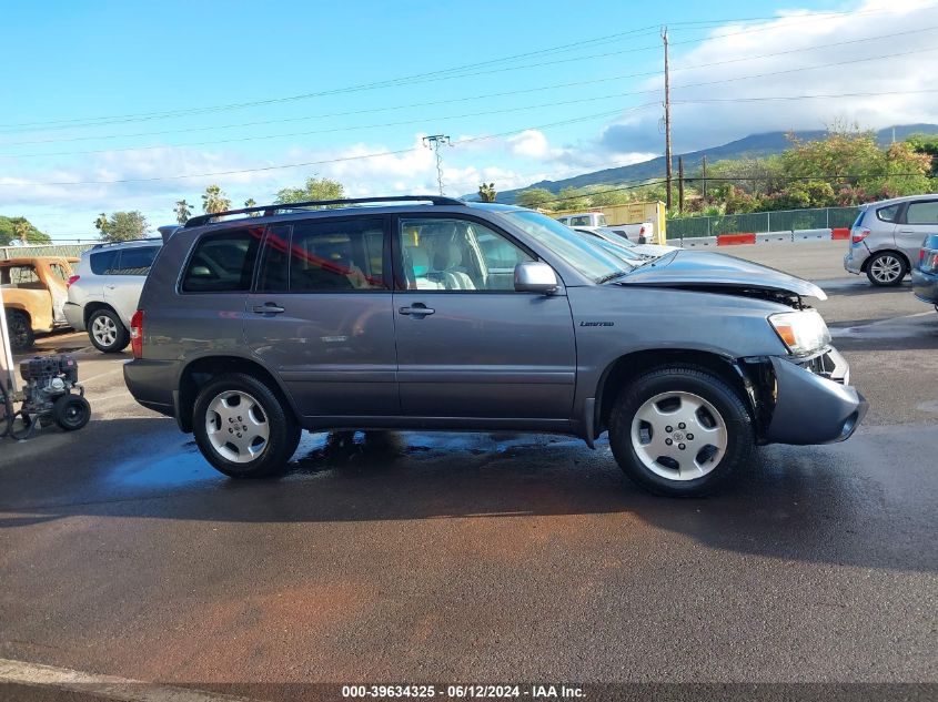 2004 Toyota Highlander Limited V6/V6 VIN: JTEDP21AX40016353 Lot: 39634325