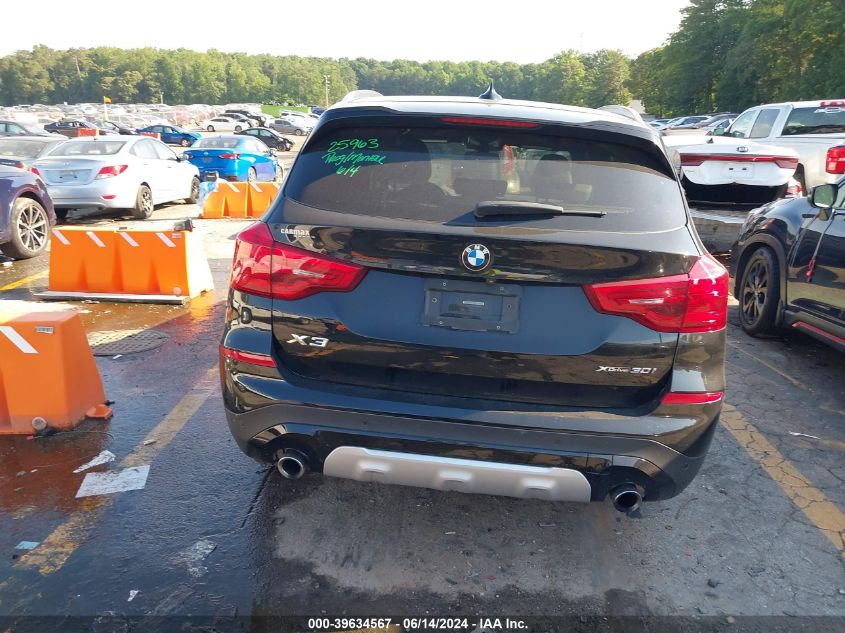 2019 BMW X3 XDRIVE30I - 5UXTR9C54KLP87081