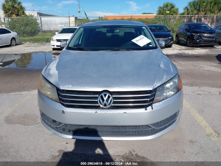 2013 Volkswagen Passat 2.5L Se VIN: 1VWBH7A35DC062272 Lot: 39634618