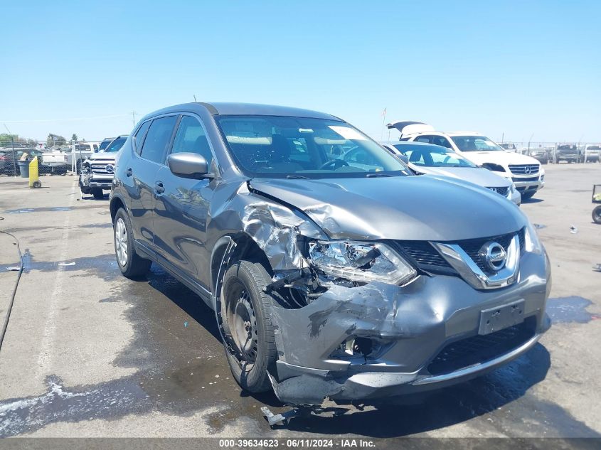 2016 Nissan Rogue S VIN: JN8AT2MTXGW029612 Lot: 39634623