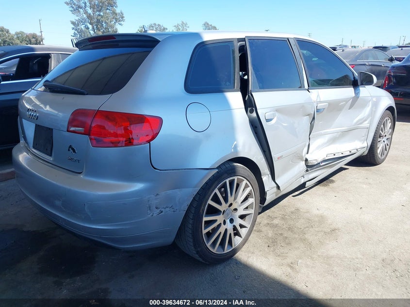 2007 Audi A3 2.0T VIN: WAUHF78P17A012624 Lot: 39634672