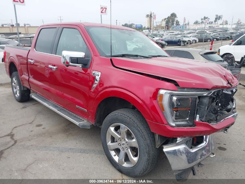 2022 Ford F-150 Lariat VIN: 1FTFW1ED7NFB64182 Lot: 39634744